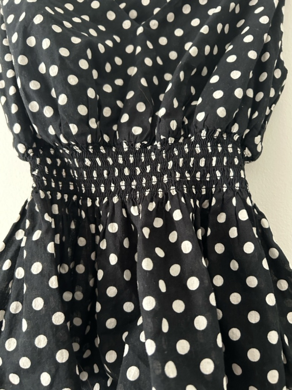 Kate Spade-Dot Dot Dot Smocked Top, Size M - Picture 9 of 13